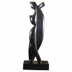 Abstract black marble sculpture